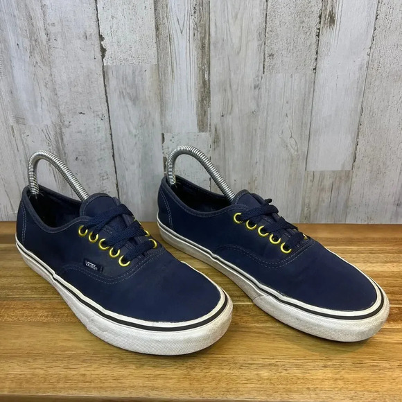 Vans Era B Navy with Gold Hardware Low Top Skate Shoes - Men's 6.5 / Women's 8.0 - Picture 1 of 6